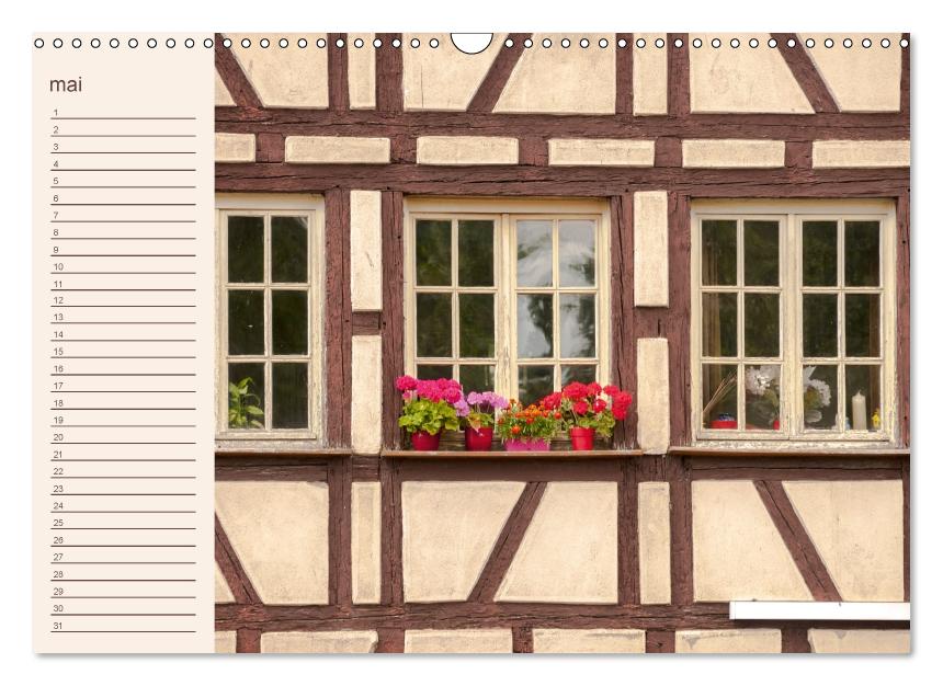 Maisons et colombages d'Alsace (Calendrier mural Calendrier perpétuel DIN A3 horizontal) (CALVENDO Calendrier mensuel 2017)