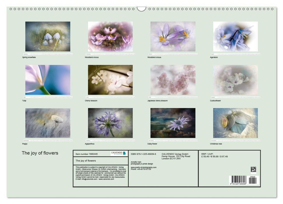 The joy of flowers (Premium-Calendar perpetual DIN A2 Landscape) (CALVENDO Premium-Calendar 2015)