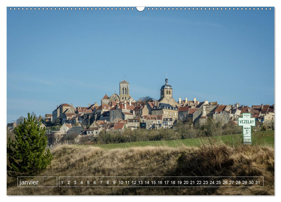 Vézelay mystérieux (Calendrier supérieur Calendrier perpétuel DIN A2 horizontal) (CALVENDO Calendrier supérieur 2016)