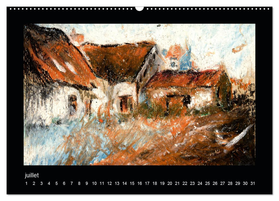 Crayons gras et Huiles de Topaze (Calendrier supérieur Calendrier perpétuel DIN A2 horizontal) (CALVENDO Calendrier supérieur 2016)