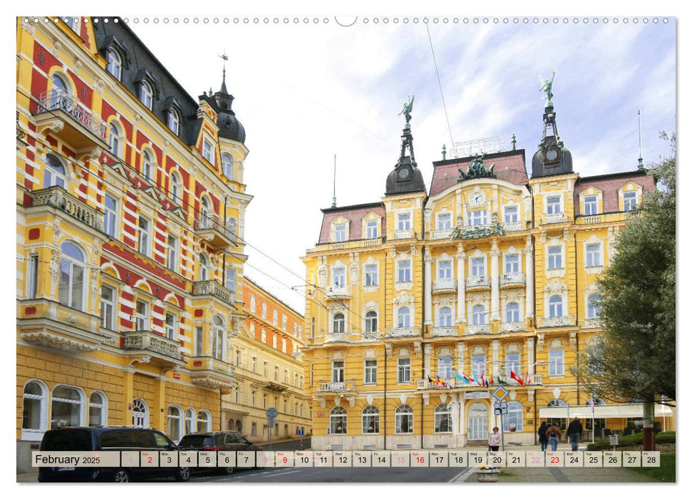 Famous Spas in the Czech Republic (CALVENDO Monthly Calendar 2025)