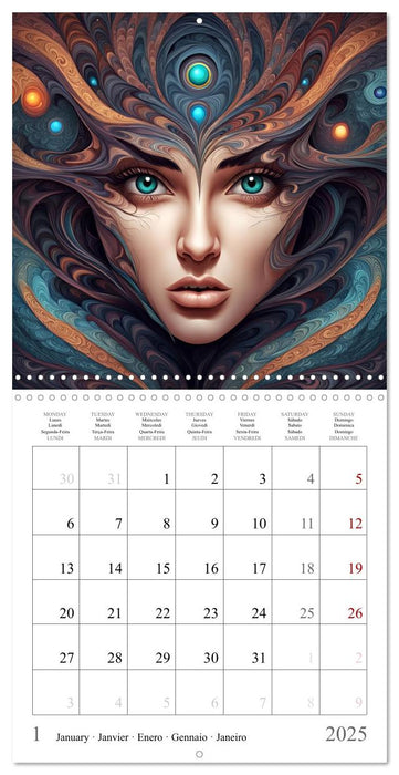 Cosmic sorceresses (CALVENDO Monthly Calendar 2025)