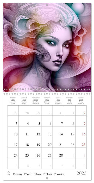 Cosmic sorceresses (CALVENDO Monthly Calendar 2025)