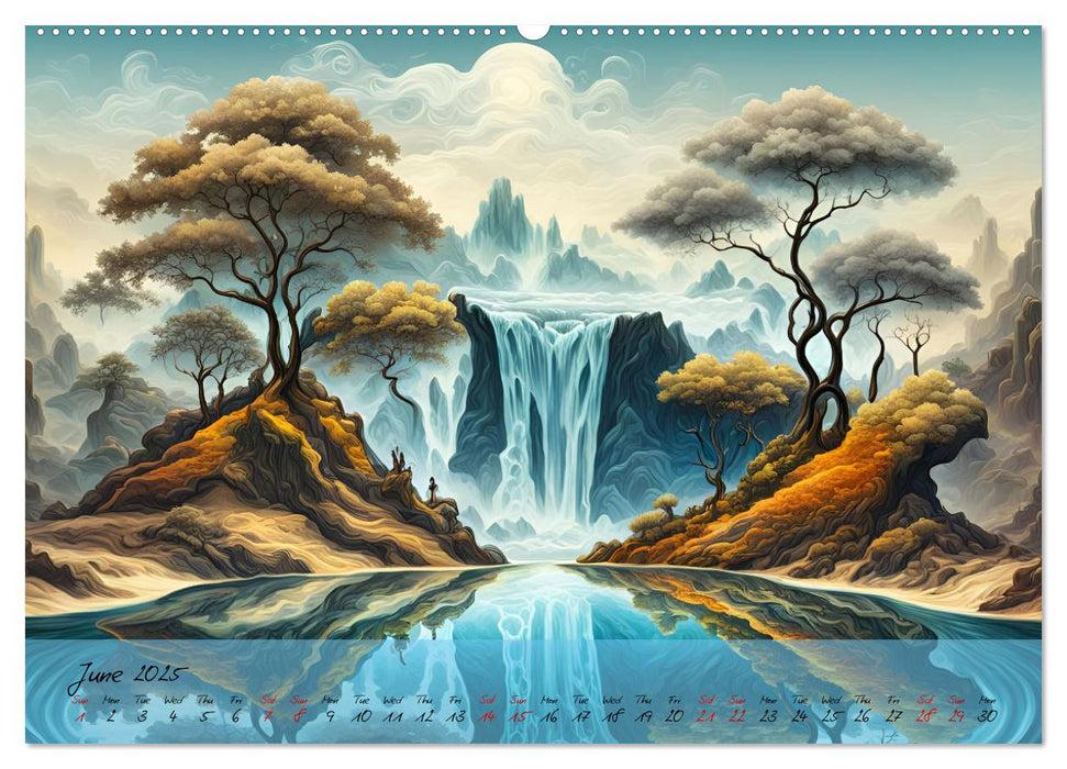 Enchanting waterfalls (CALVENDO Monthly Calendar 2025)