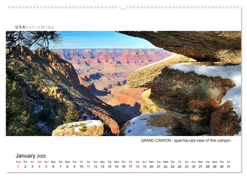 GRAND CANYON - Panorama Views (CALVENDO Monthly Calendar 2025)