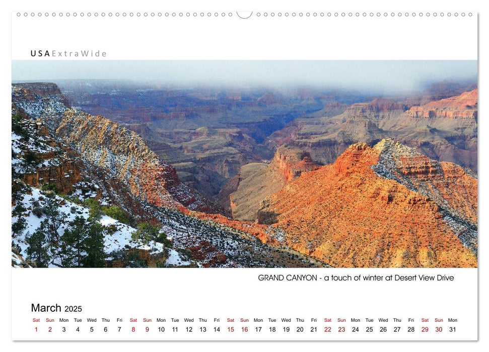 GRAND CANYON - Panorama Views (CALVENDO Monthly Calendar 2025)