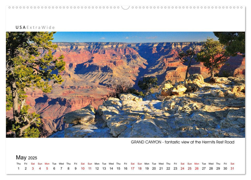 GRAND CANYON - Panorama Views (CALVENDO Monthly Calendar 2025)