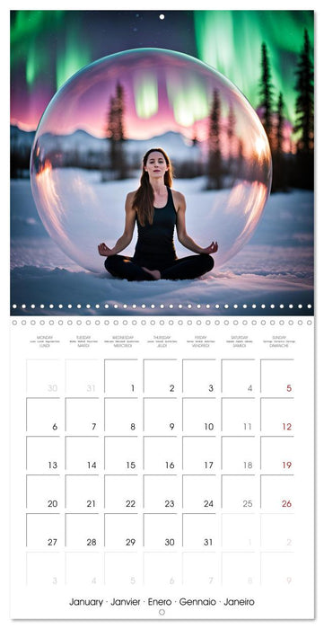 Soap bubble yoga dreams - AI Yoga journeys (CALVENDO Monthly Calendar 2025)