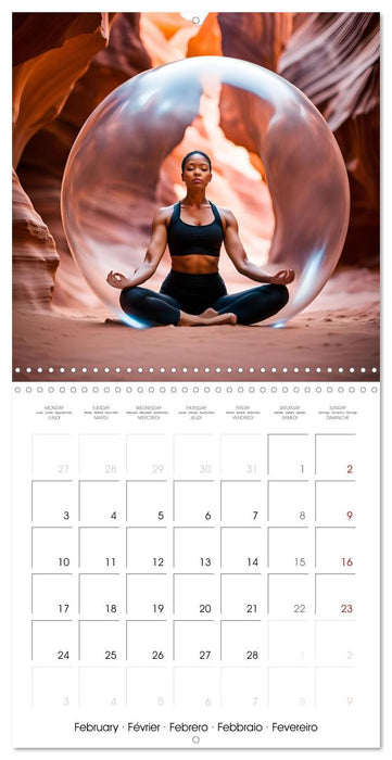 Soap bubble yoga dreams - AI Yoga journeys (CALVENDO Monthly Calendar 2025)