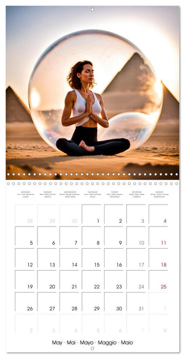 Soap bubble yoga dreams - AI Yoga journeys (CALVENDO Monthly Calendar 2025)