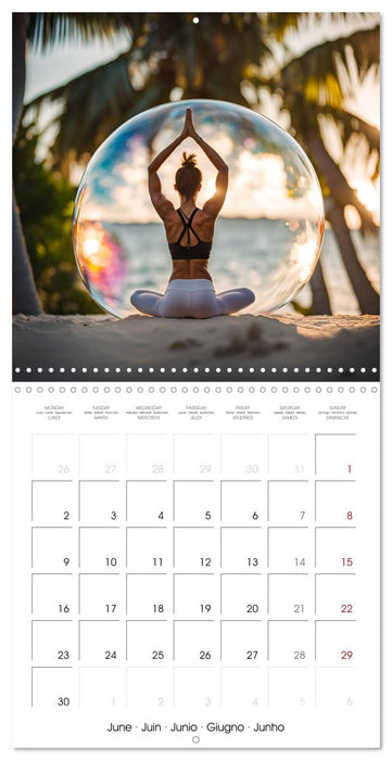 Soap bubble yoga dreams - AI Yoga journeys (CALVENDO Monthly Calendar 2025)