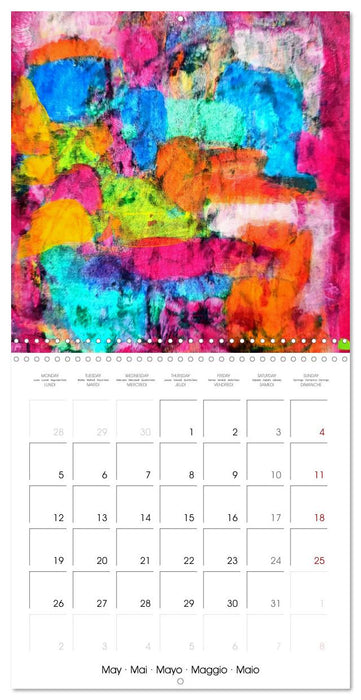 The abstract kaleidoscope of colours (CALVENDO Monthly Calendar 2025)