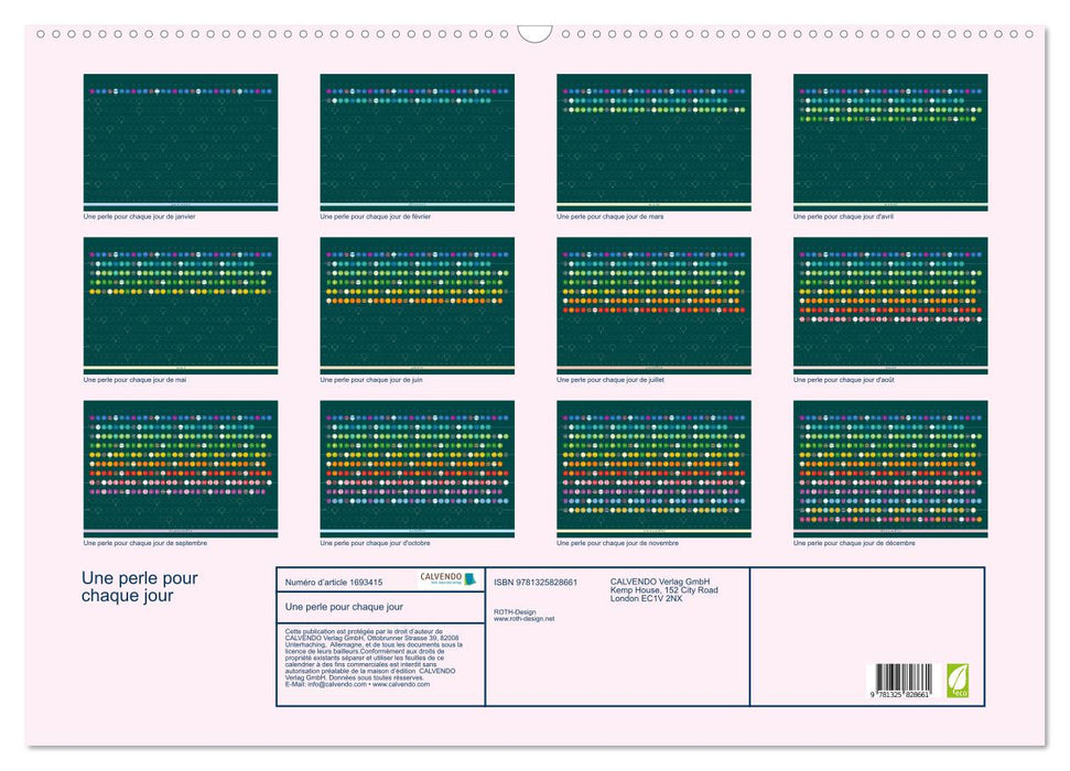 Une perle pour chaque jour (CALVENDO Calendrier mensuel 2025)
