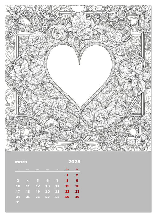 Coloriage (CALVENDO Calendrier mensuel 2025)