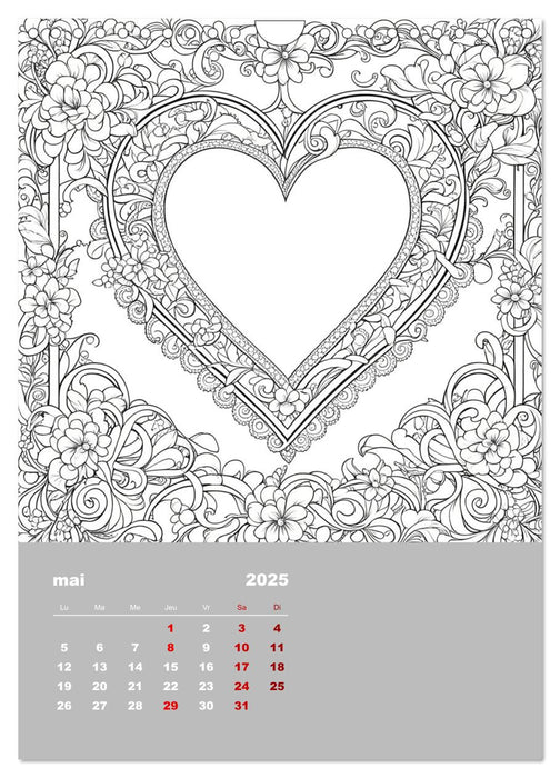 Coloriage (CALVENDO Calendrier mensuel 2025)