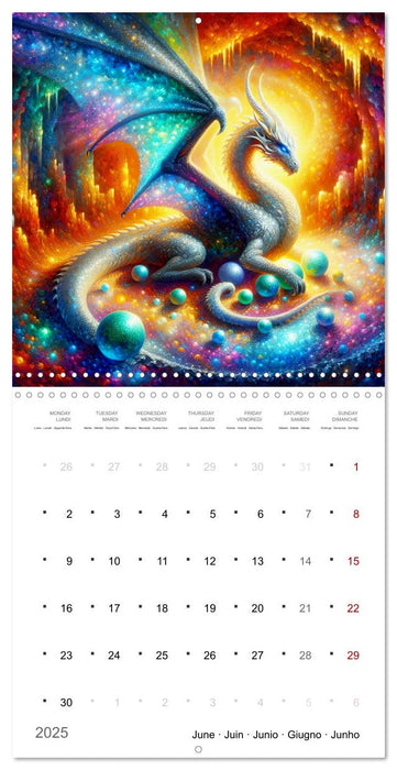 Moments d'amours de dragons (CALVENDO Calendrier mensuel 2025)