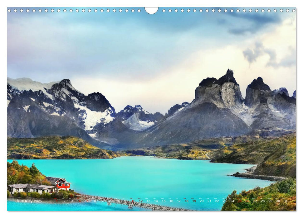 Patagonia, Argentina and Chile National Parks (CALVENDO Monthly Calendar 2025)