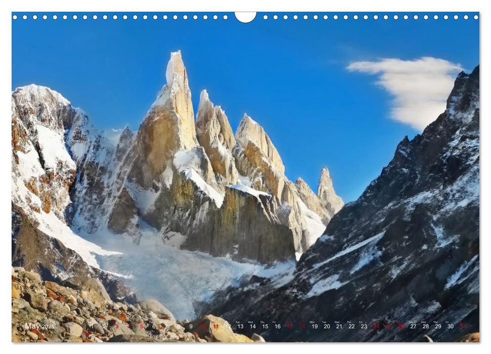 Patagonia, Argentina and Chile National Parks (CALVENDO Monthly Calendar 2025)