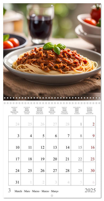 Flavors of Italy - A culinary AI journey (CALVENDO Monthly Calendar 2025)