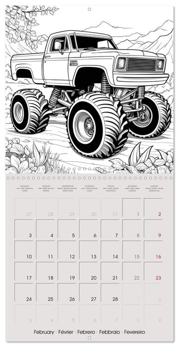 Give these engines some colour (CALVENDO Monthly Calendar 2025)