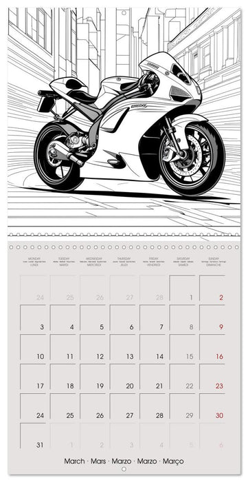 Give these engines some colour (CALVENDO Monthly Calendar 2025)