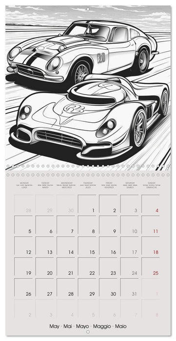 Give these engines some colour (CALVENDO Monthly Calendar 2025)