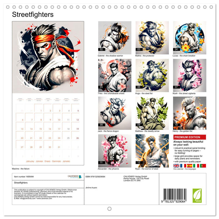 Streetfighters (CALVENDO Monthly Calendar 2025)