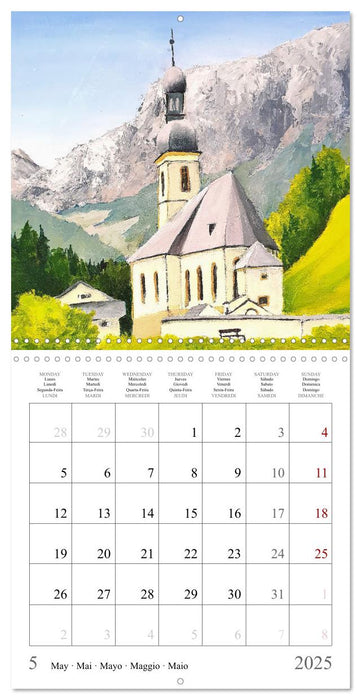 Upper Bavaria Art - Painted pictures from the south of Germany (CALVENDO Monthly Calendar 2025)