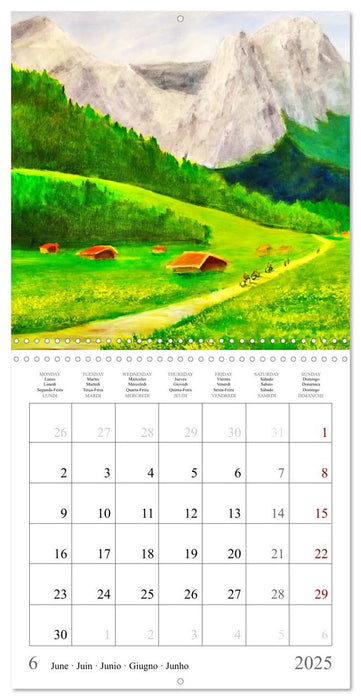 Upper Bavaria Art - Painted pictures from the south of Germany (CALVENDO Monthly Calendar 2025)