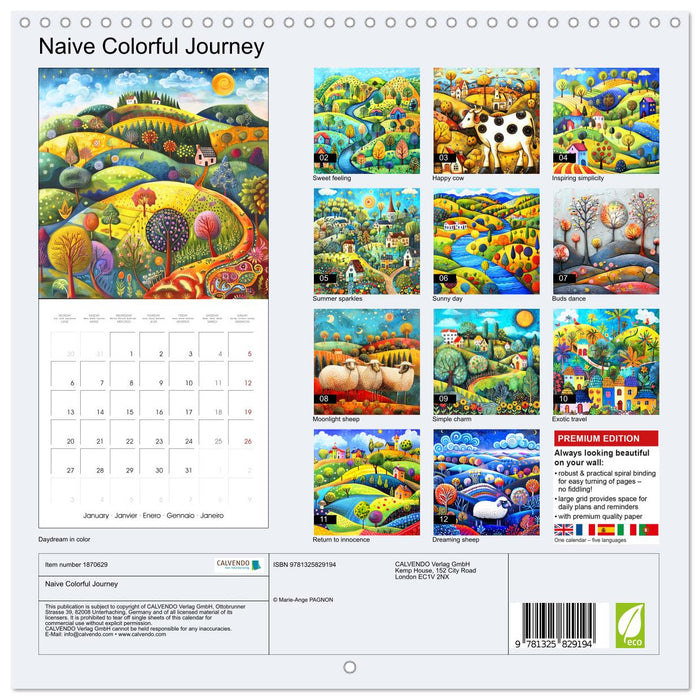 Naive Colorful Journey (CALVENDO Monthly Calendar 2025)