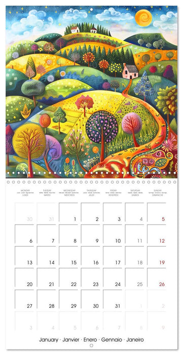 Naive Colorful Journey (CALVENDO Monthly Calendar 2025)