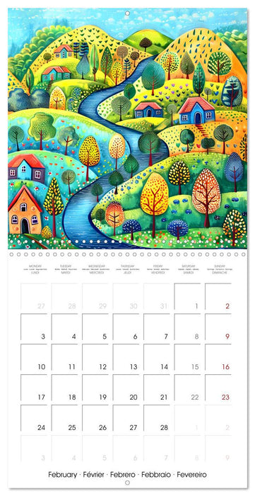 Naive Colorful Journey (CALVENDO Monthly Calendar 2025)