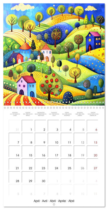 Naive Colorful Journey (CALVENDO Monthly Calendar 2025)