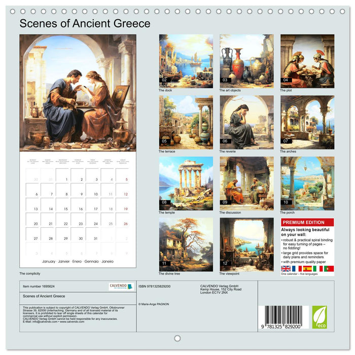 Scenes of Ancient Greece (CALVENDO Monthly Calendar 2025)