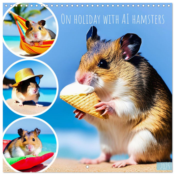 On holiday with AI hamsters (CALVENDO Monthly Calendar 2025)