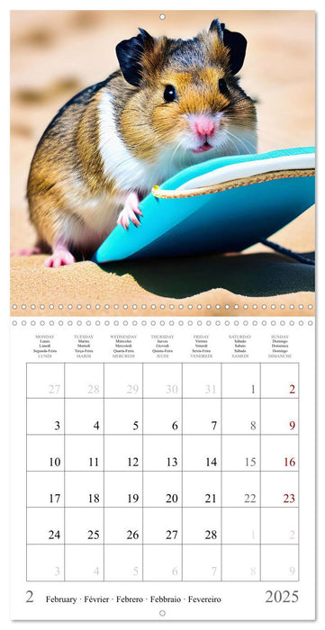 On holiday with AI hamsters (CALVENDO Monthly Calendar 2025)