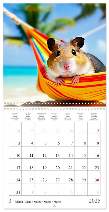 On holiday with AI hamsters (CALVENDO Monthly Calendar 2025)