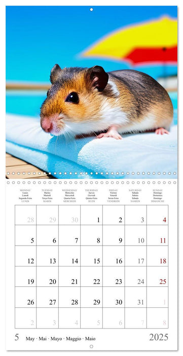 On holiday with AI hamsters (CALVENDO Monthly Calendar 2025)