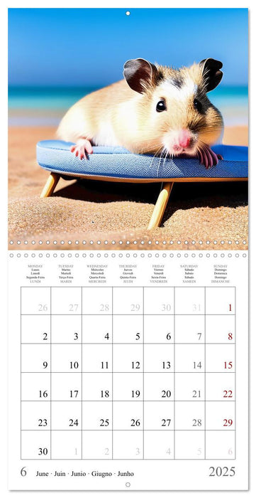 On holiday with AI hamsters (CALVENDO Monthly Calendar 2025)