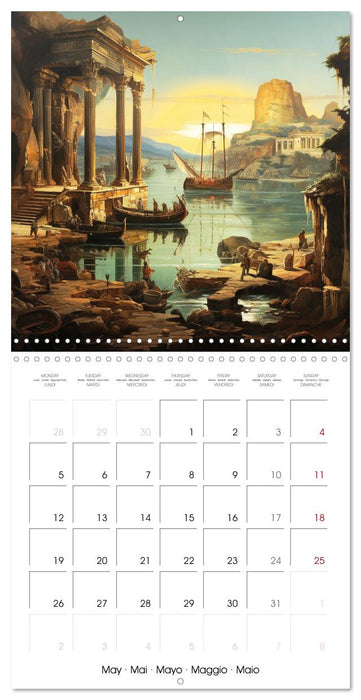 Splendeurs de la Grèce Antique (CALVENDO Calendrier mensuel 2025)