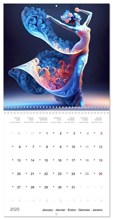 Vibrations de la danse (CALVENDO Calendrier mensuel 2025)