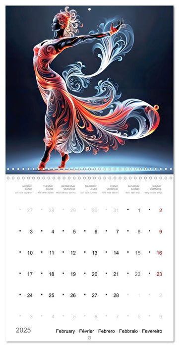 Vibrations de la danse (CALVENDO Calendrier mensuel 2025)