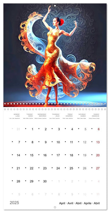 Vibrations de la danse (CALVENDO Calendrier mensuel 2025)