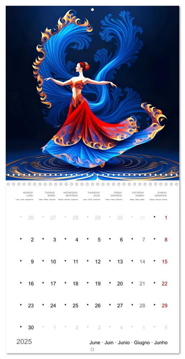 Vibrations de la danse (CALVENDO Calendrier mensuel 2025)