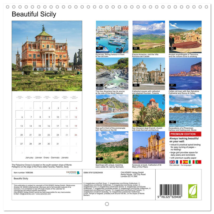 Beautiful Sicily (CALVENDO Monthly Calendar 2025)