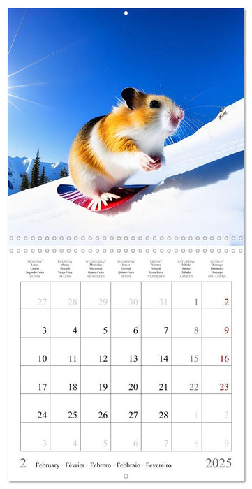 Adventure sports with AI hamsters (CALVENDO Monthly Calendar 2025)