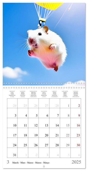 Adventure sports with AI hamsters (CALVENDO Monthly Calendar 2025)