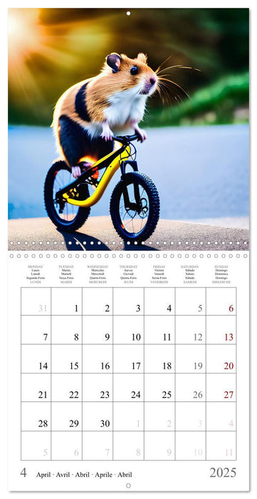 Adventure sports with AI hamsters (CALVENDO Monthly Calendar 2025)