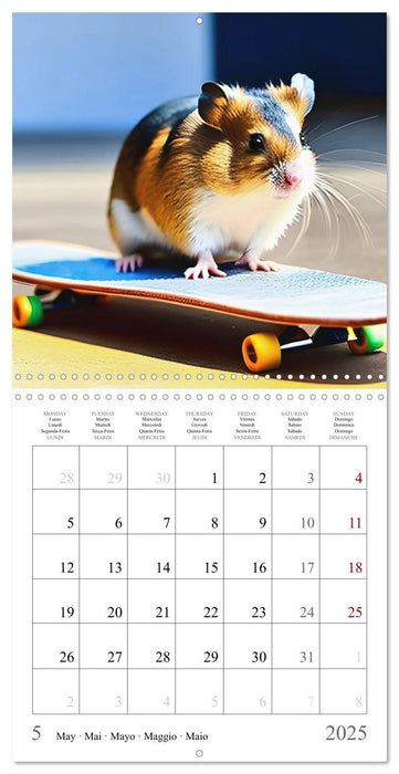 Adventure sports with AI hamsters (CALVENDO Monthly Calendar 2025)