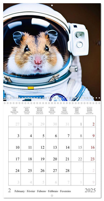 AI Hamster Astronauts exploring the Cosmos (CALVENDO Monthly Calendar 2025)